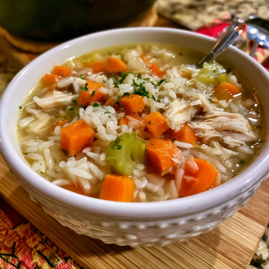 homemade chicken and rice soup
