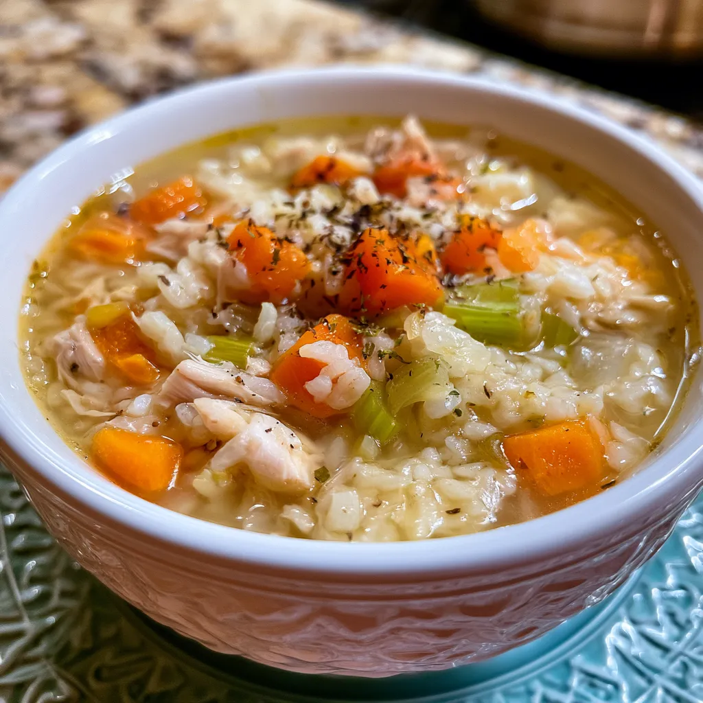 homemade chicken and rice soup