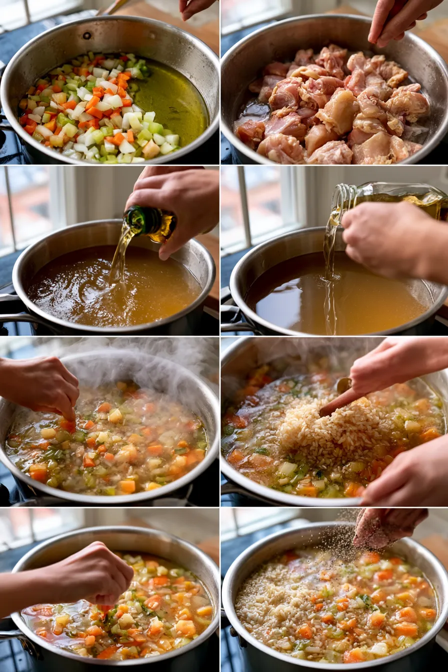 homemade chicken and rice soup
