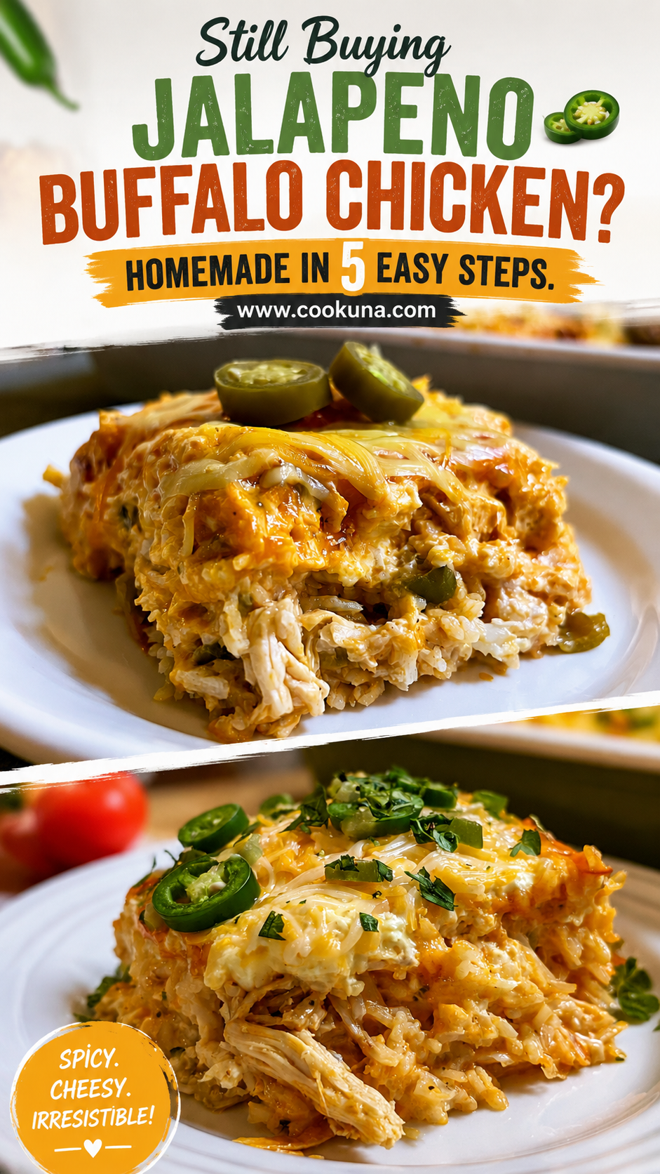 jalapeno buffalo chicken casserole