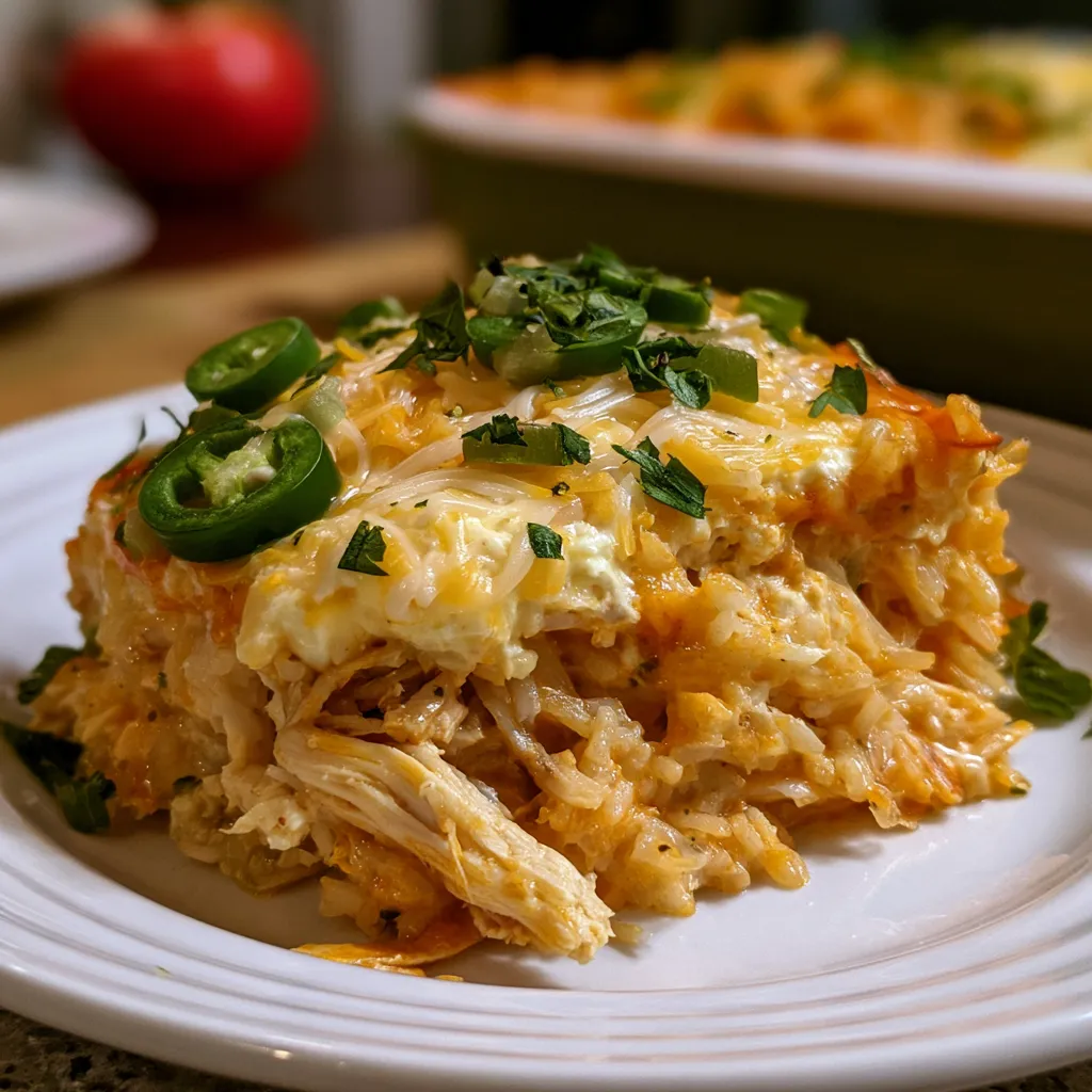 jalapeno buffalo chicken casserole