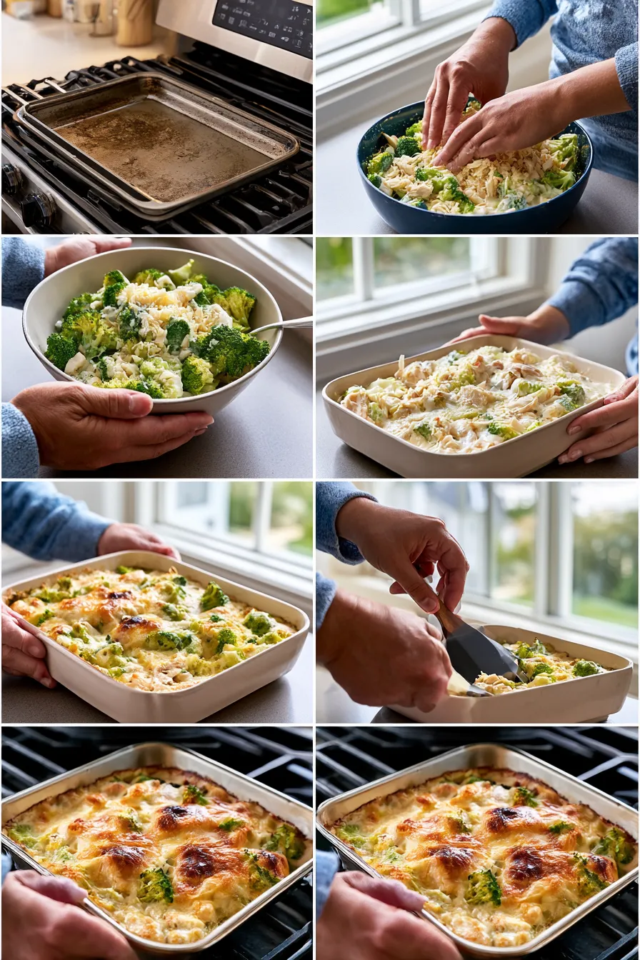 keto chicken alfredo broccoli bake
