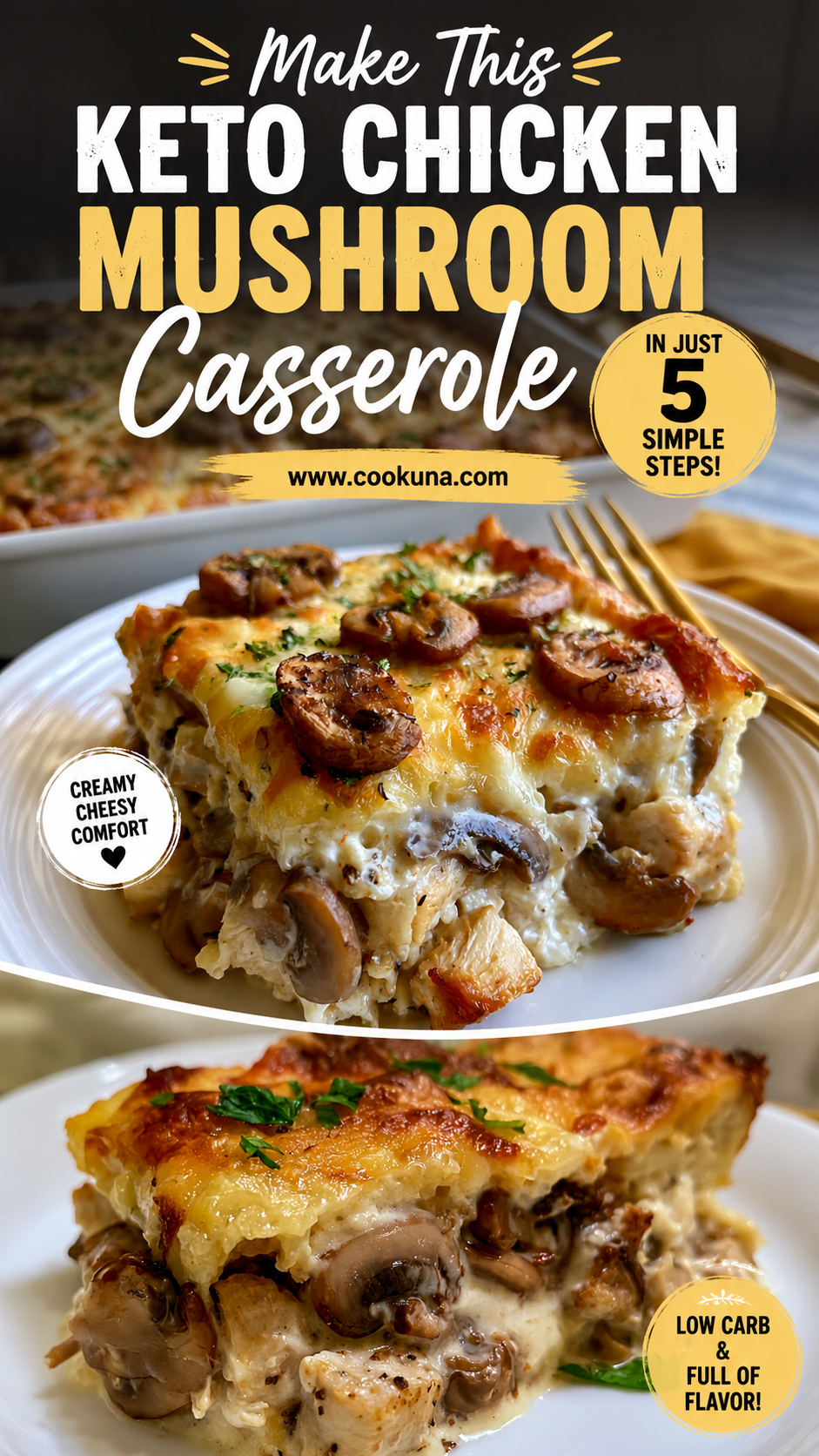 keto chicken mushroom casserole