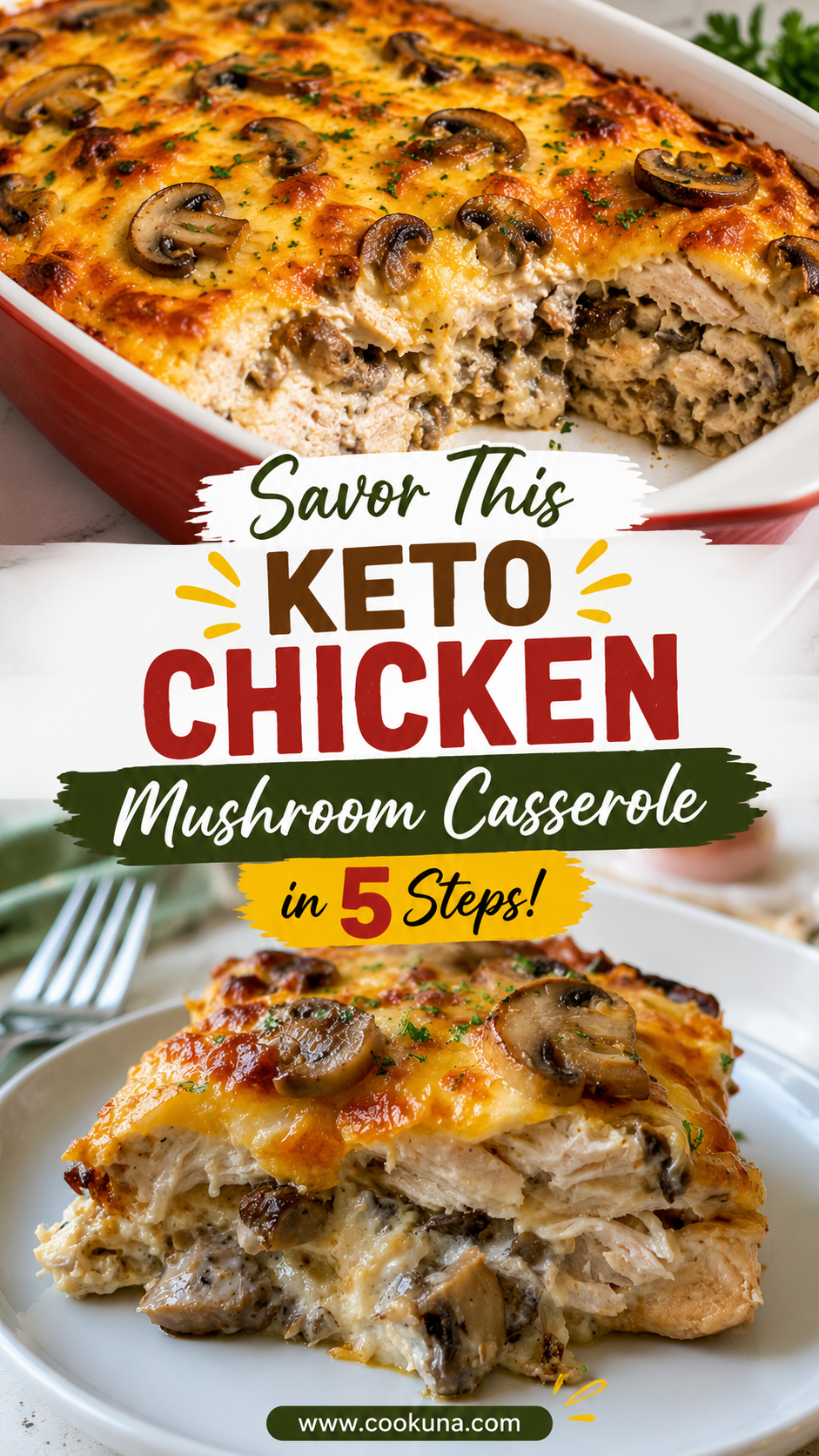 keto chicken mushroom casserole