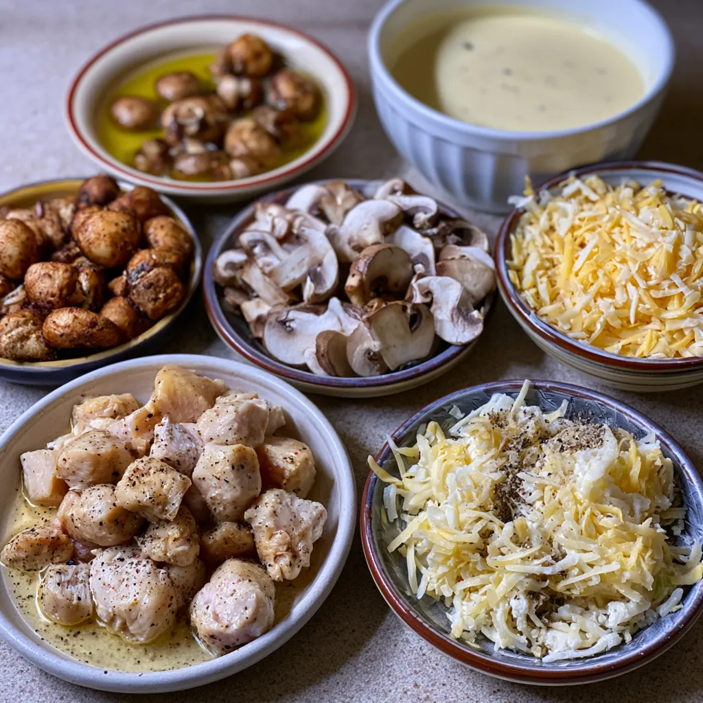 keto chicken mushroom casserole