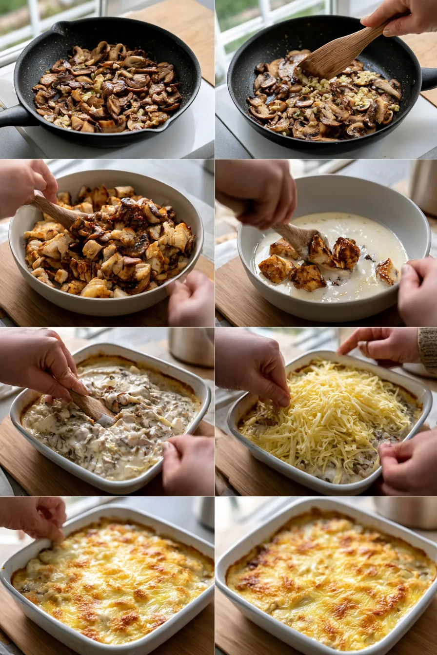 keto chicken mushroom casserole