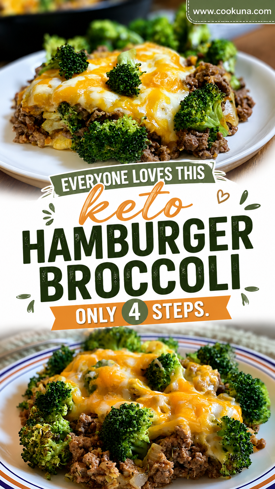 keto hamburger broccoli skillet