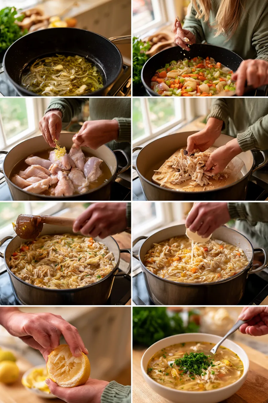 lemon chicken orzo soup