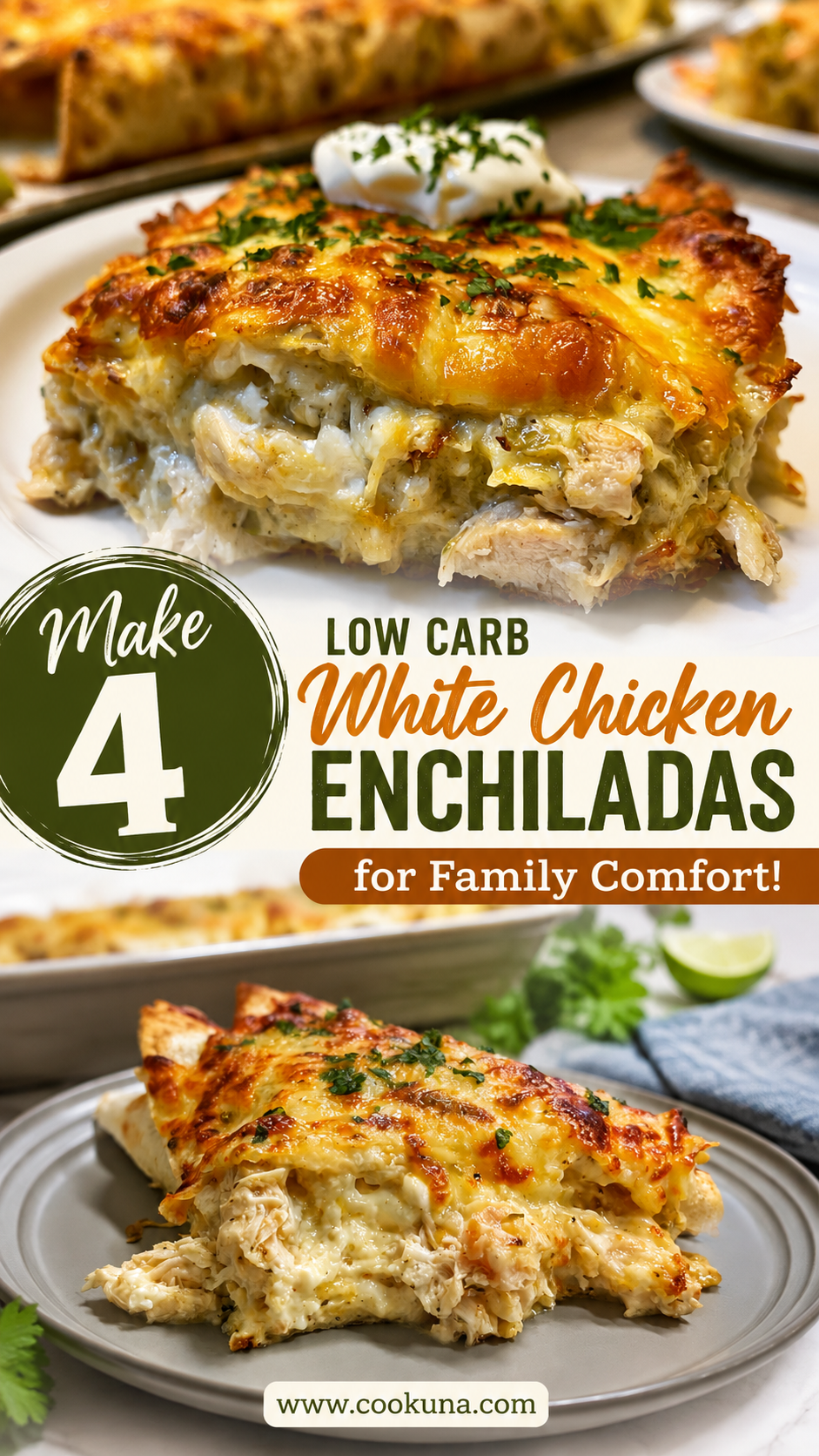 low carb white chicken enchiladas