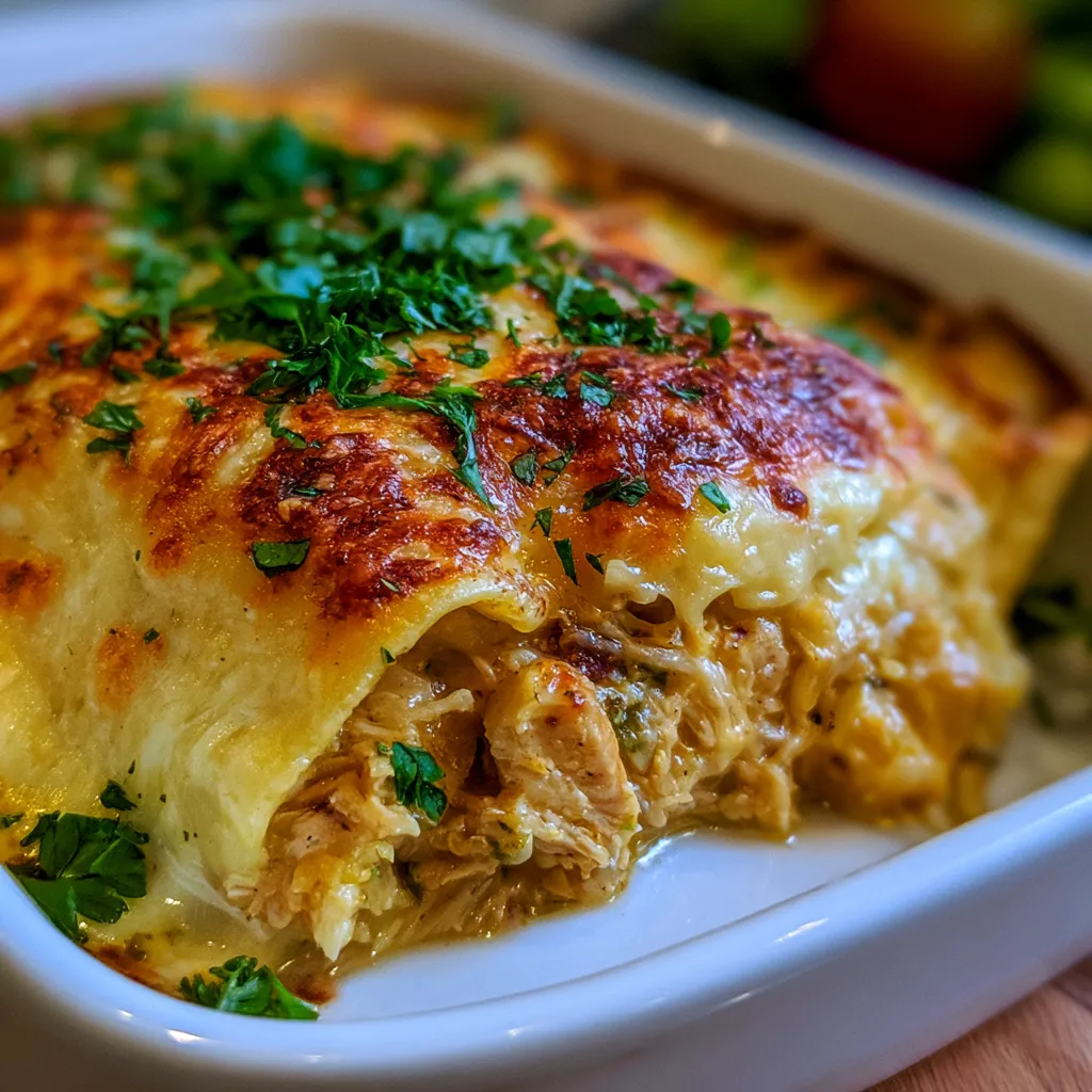queso chicken enchiladas