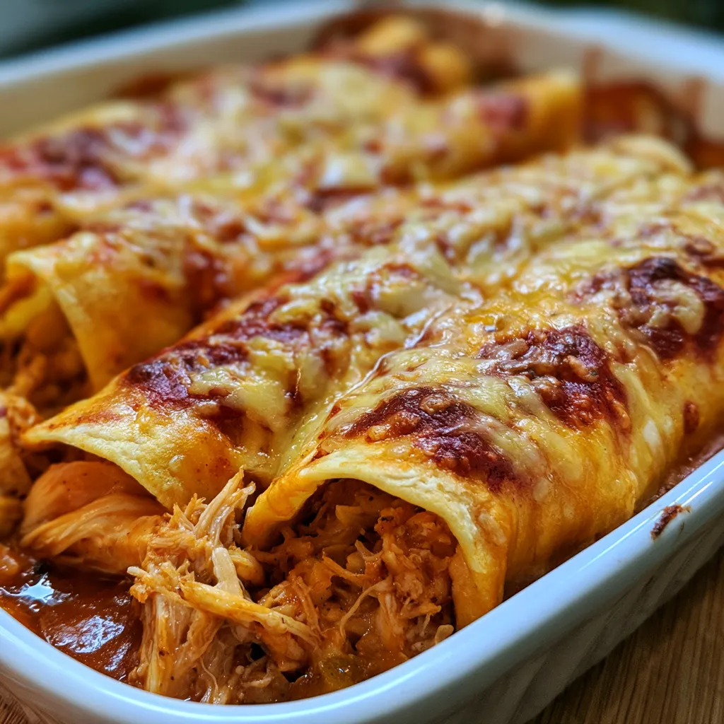 queso chicken enchiladas