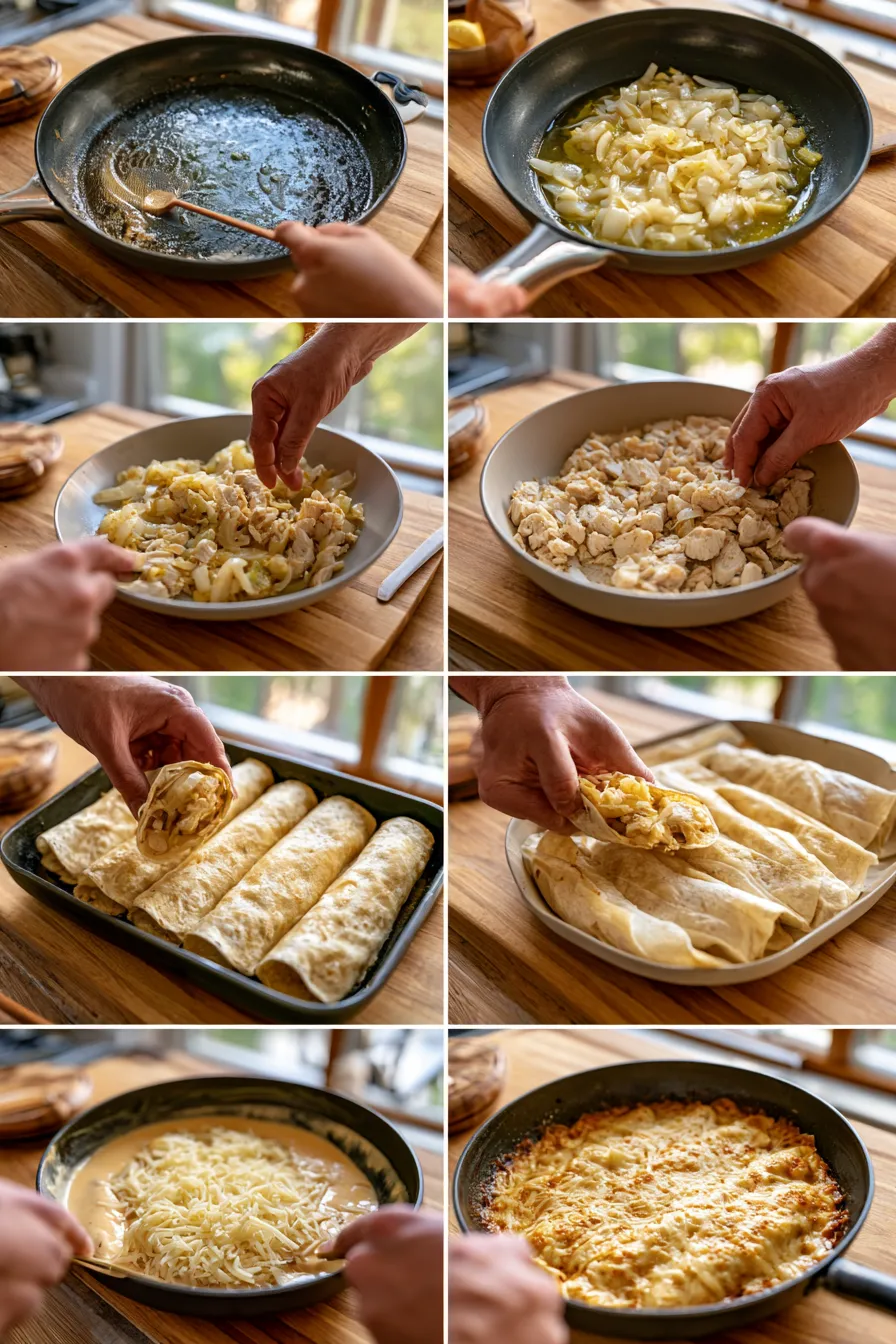 queso chicken enchiladas