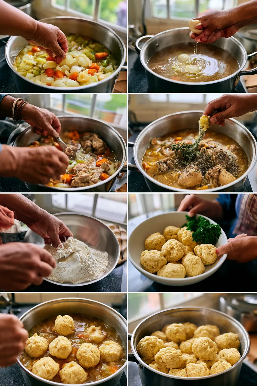 roast turkey herbed dumpling stew (or chicken)