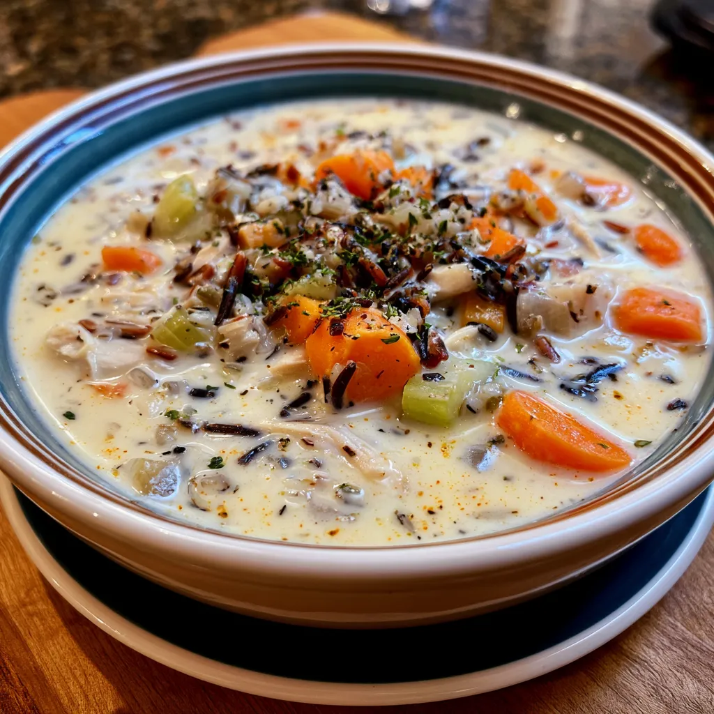 slow cooker chicken and wild rice soup