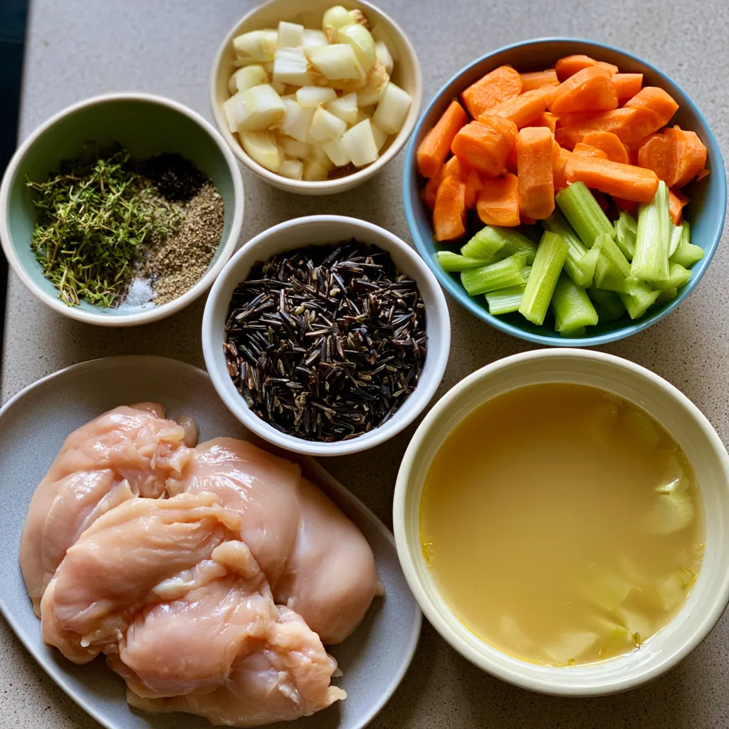 slow cooker chicken and wild rice soup